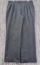 VTG Men’s Loose Green Gray Pleated Cuffed Dress Pants 38x32 9.5” Leg Made In USA