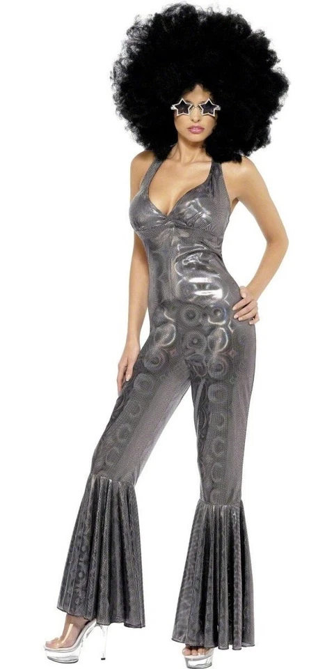 Smiffys Disco Diva Costume, Silver (Size S) - Imagen 1 de 1