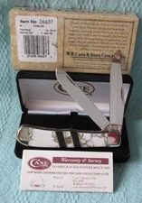 2009 CASE XX Exotic ARCTIC ICE 6607 Full Size Trapper POCKET KNIFE LTD ED