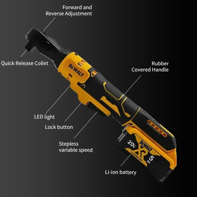 Dewalt DCF512 Brushless Ratchet Right Angle power Wrench Cordless Driver 1/2 Inc - Image 3 of 4