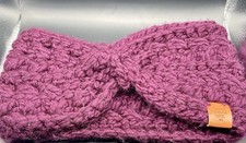 Hand Crocheted Ear Warmer/Headband With twist-Purple