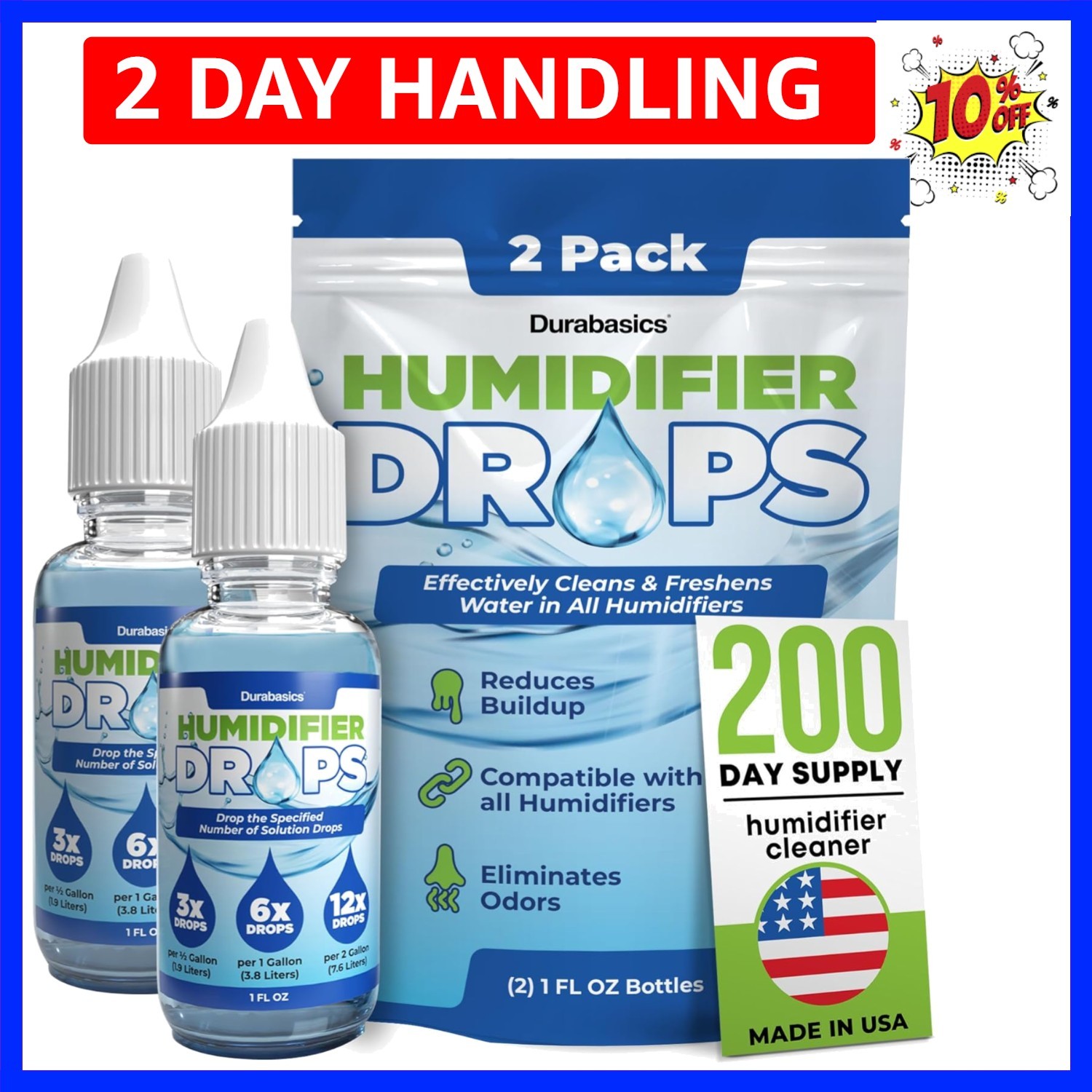 Drops For Cleaning - Food Grade Humidifier Cleaner Slows B..