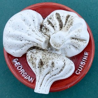 Souvenir Fridge Magnet Georgia Dish Of Khinkali Georgian Dumplings
