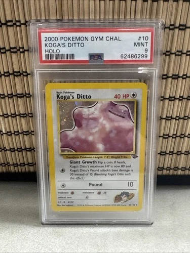 2000 Pokémon Koga’s Ditto Gym Challenge 10/132 Holo PSA 9 Mint