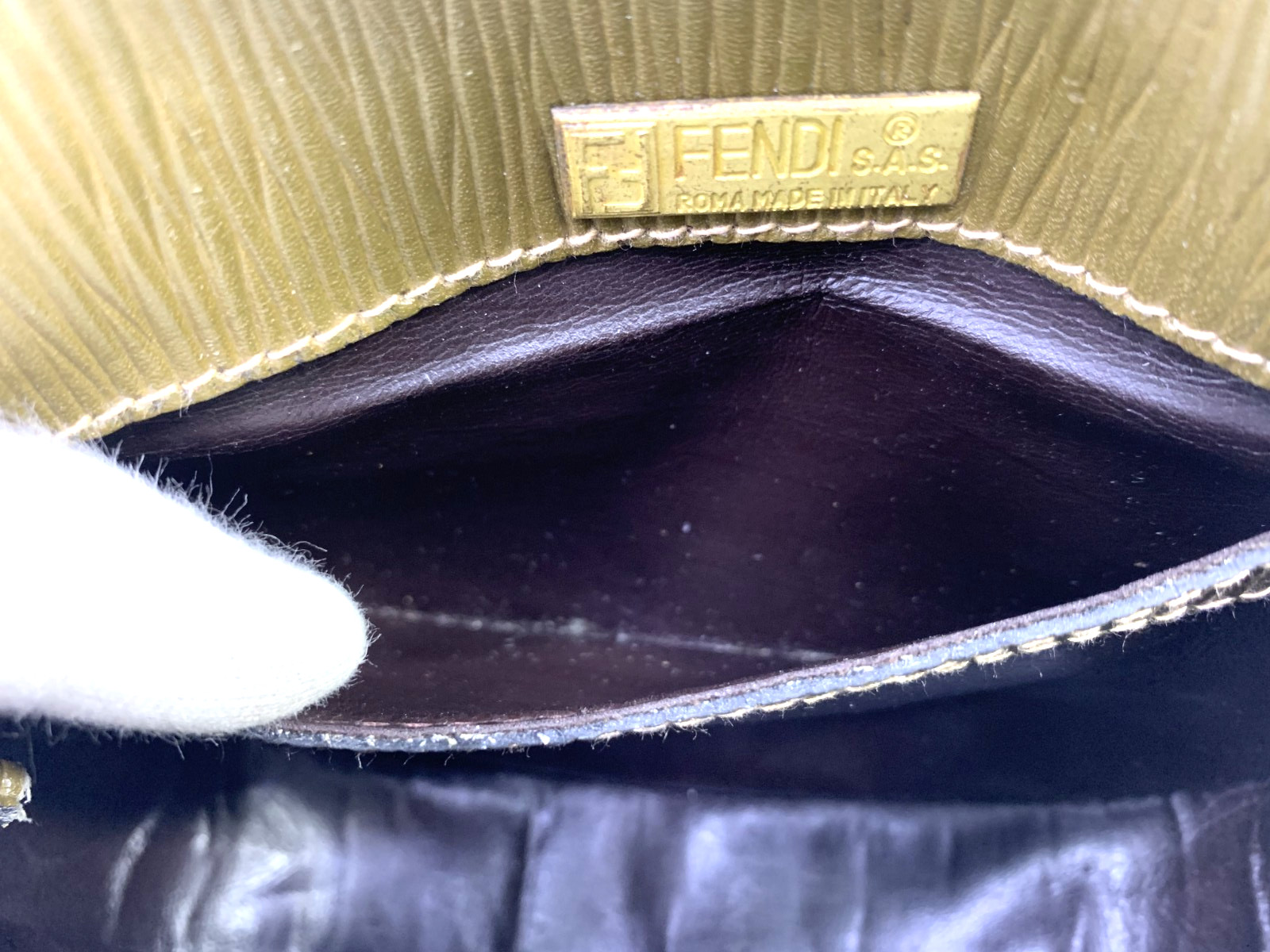 Fendi Vintage Crossbody Shoulder Bag Purse Zucca pattern Canvas Brown Authentic thumbnail 18