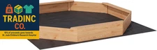 Octagonal Cedar Kids Sandbox with Bench Seats, Protective Cover & Liner – Outdoo