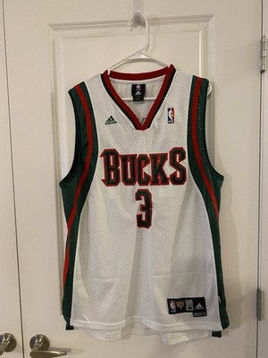 Milwaukee Bucks Brandon Jennings Jersey Adidas NBA Authentic Medium +2