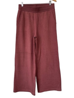 Royce Brand Henderson Pants Medium Wide Leg Fleece Mauve Elastic Waist Cozy NEW