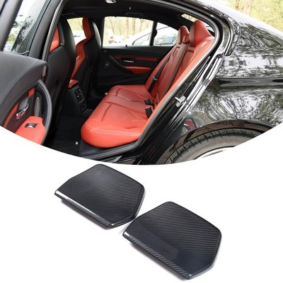 Real Carbon Fiber Rear Seat Back Headrest Cover For BMW F80 M3 F82 F83 M4