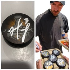 MATT MURRAY SIGNED PITTSBURGH PENGUINS 2017 STANLEY CUP HOCKEY PUCK W/ CASE COA