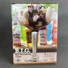 Libbey BIG Interesting Glass Cocktail Dessert Decorative Big Cup