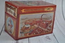Vintage Recipe Box Turn of Century HJ Heinz Co Advertising Design Kitchen Metal