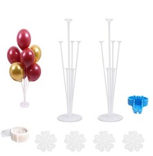 2 Sets of Balloon Stand Kits 28'' balloon arch kit 2 set, Red, Gold, White