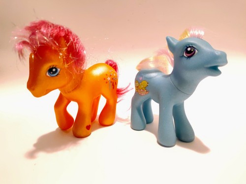 VINTAGE My Little Pony G3 Sparkle Works Morning Dawn Delight MLP Lot of 2