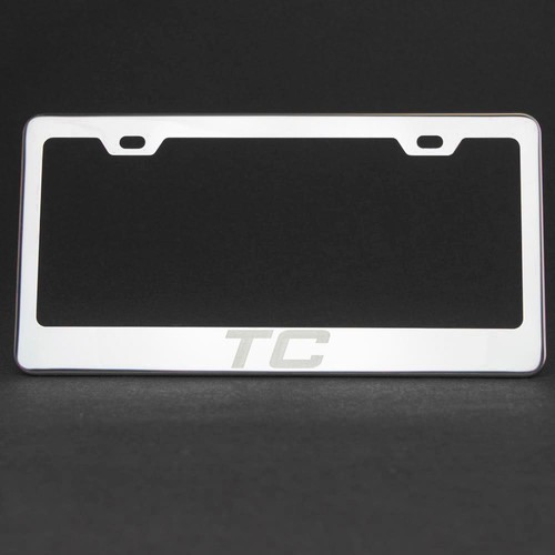 1x tc esmalte de acero inoxidable grabado con láser marco de placa cromado tapa atornillada - Imagen 2 de 12