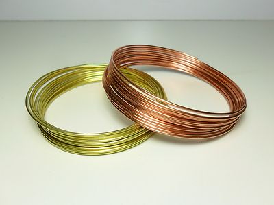 Kupfer / Messing 1 / 2,5 / 3 / 4 / 5 mm DIY Hobby Soft natural wire Draht