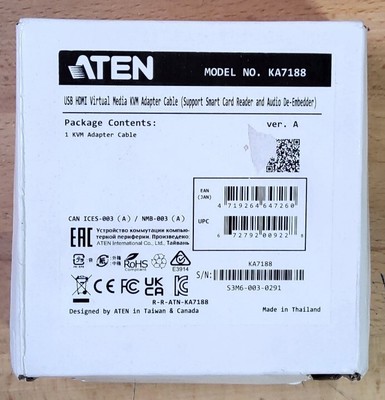 ATEN KA7188 Technology Adapter Multiport Cable