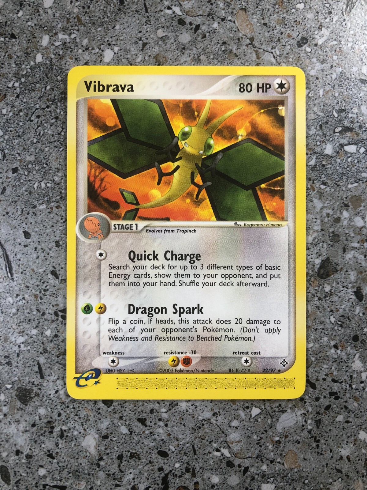 Pokemon TCG Cards Vibrava 22/97 Dragon Rare NM