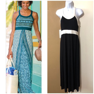 maxi dress with shelf bra