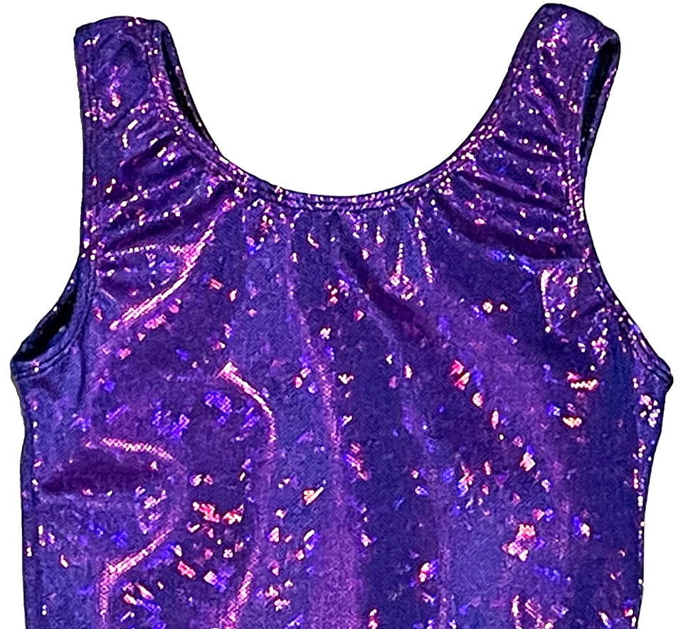 Body Motionwear Leotardo Tanque Rosa Púrpura Holograma Mística Nuevo Niña Int 4 5 6 Foto 2 de 4