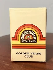 Vintage Golden West Restaurants Golden Years Club Kent Deck Playing Cards NOS