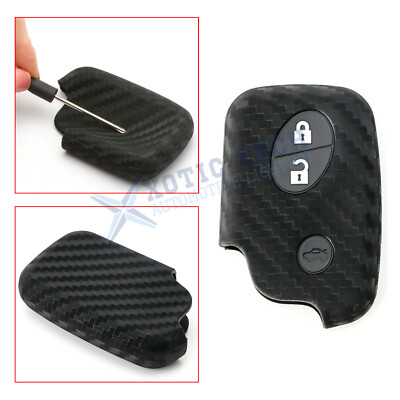Carbon Fiber Style Soft Silicone Key Fob Cover For Lexus IS ES GS LS CT LX GX RX