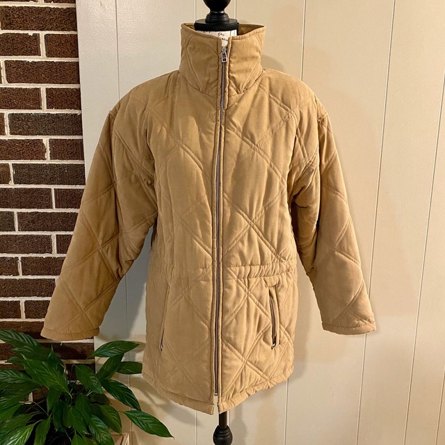 Talbots Women’s Beige Quilted Zipup Jacket Coat Size XS eBay
