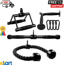 Yes4ALL Tricep Press Down Cable Machine Attachment Set, LAT Pulldown Attachment