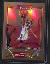2008-09 Bowman Chrome Gold Refractor #36 Jamal Crawford No 47 of 50