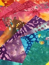 10" Layer Cake Squares Assortment: BATIK - 24 pieces USA NIP