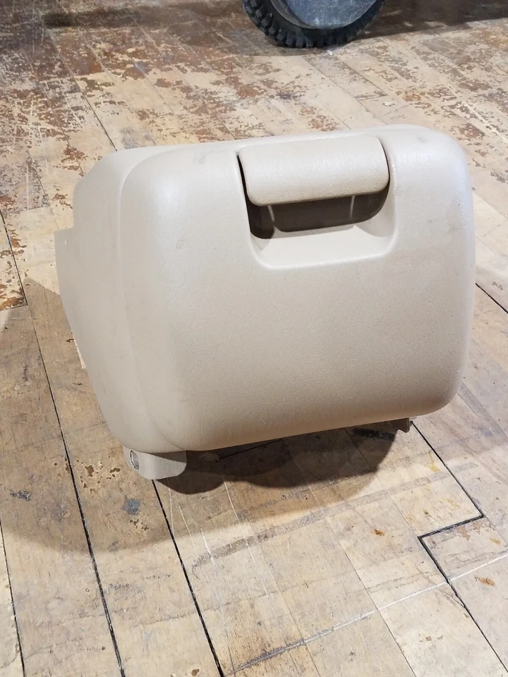 Chrysler Town Country 1996 consola central delantera compartimento de almacenamiento bronceado usado OEM Foto 3 de 4