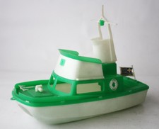 RARE VINTAGE 70'S PLASTIC SHIP BOAT GREEK COAST GUARD MADE IN GREECE 28cm NEW !