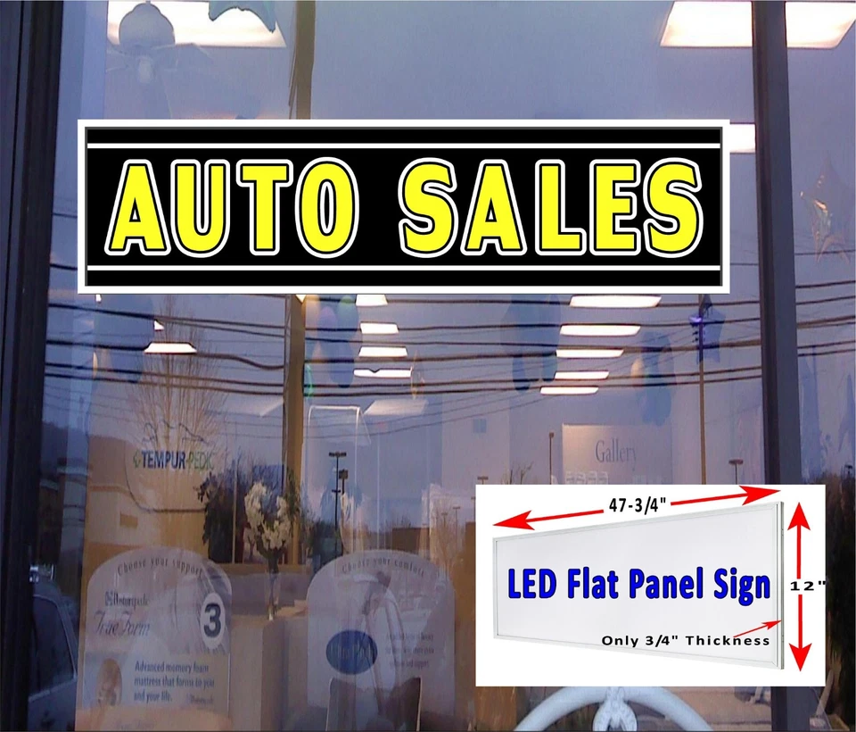 AUTO SALES Led light box window sign - Image 2 of 4