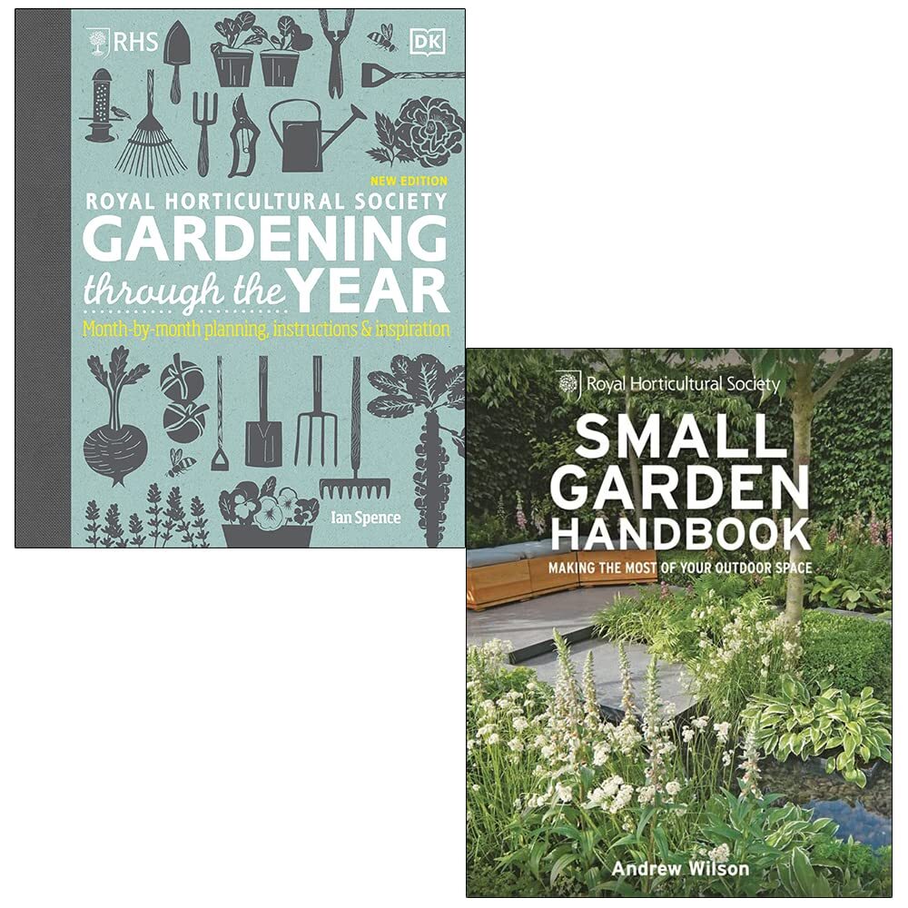 The Royal Horticultural Society Unisex Green Rhs Gardening Through The Year By Ian Spence & Rhs Small Garden Handbook By Andrew Wilson 2 Books Collection Set - Image 2