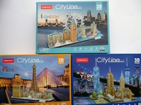 3D Puzzle Cityline 3Er Spar-Set London Paris New York Cubic Fun City Line Tower