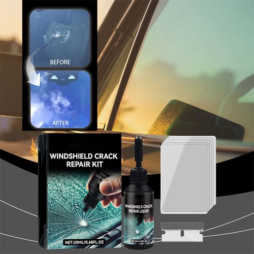 1 Set Automotive Glass Repair Kit Fluid Fix Car Windshield Resin Chip Crack Tool - Picture 7 of 22