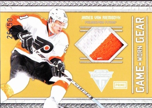 2011-12 Panini Titanim jeu porté GEAR PRIME #75 James VAN RIEMSDYK /50 2 PATCH