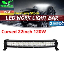 24 Inch 120W Curved Led Light Bar Flood Spot Combo Work Lights 4WD OFFROAD 22"