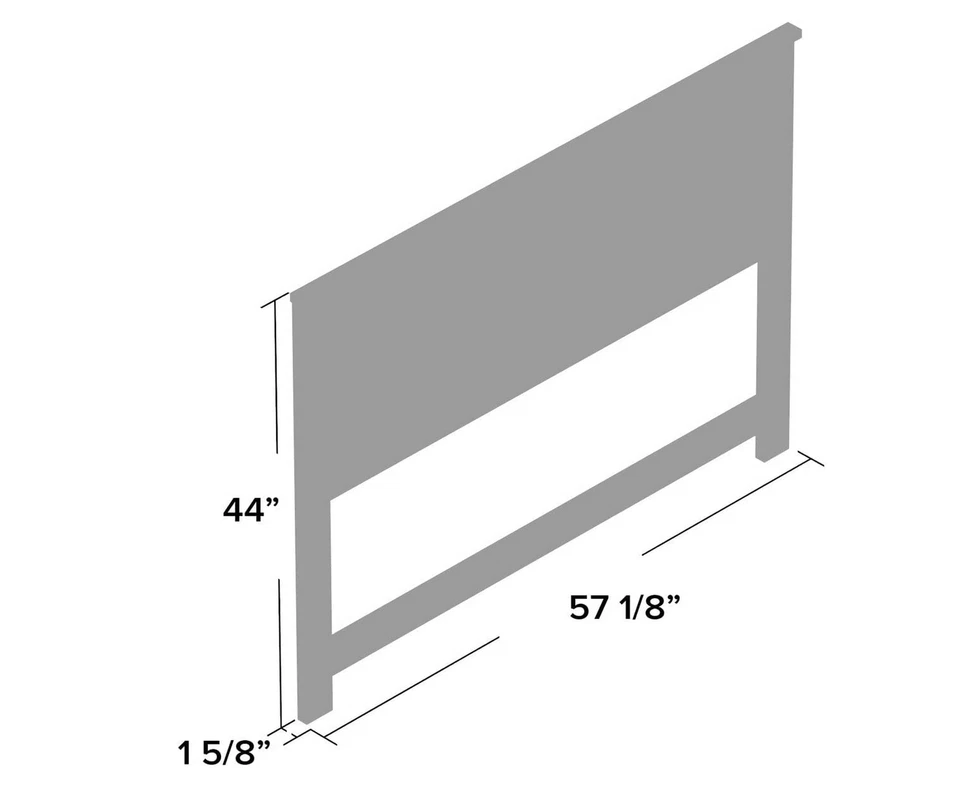 Cabecero Tamaño Completo Milan Home Fynn 44" Mueble Dormitorio Rústico Acabado Madera Roble Foto 4 de 4
