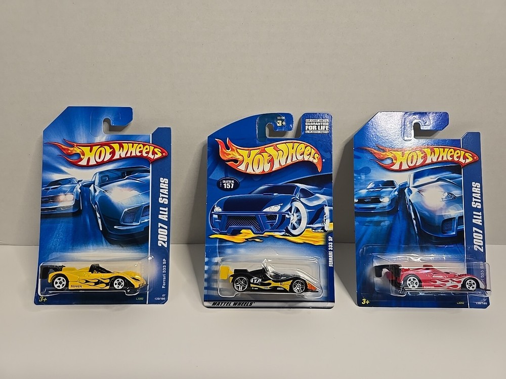 Hotwheels Lot 4. Ferrari 333 SP Lot of 3 Cars