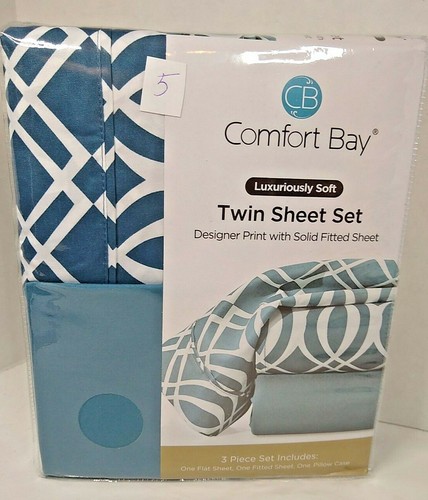 Twin Sheets 3 piece Sets New Comfort Bay College Dorms Choice color - Picture 10 of 11