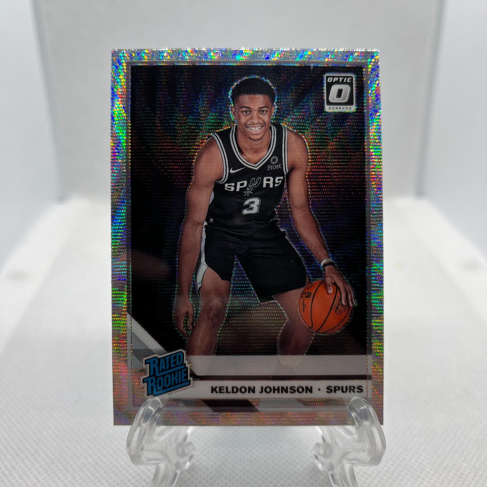 2019-20 Panini Optic KELDON JOHNSON Fanatics Silver Wave Prizm Rookie #186 RC