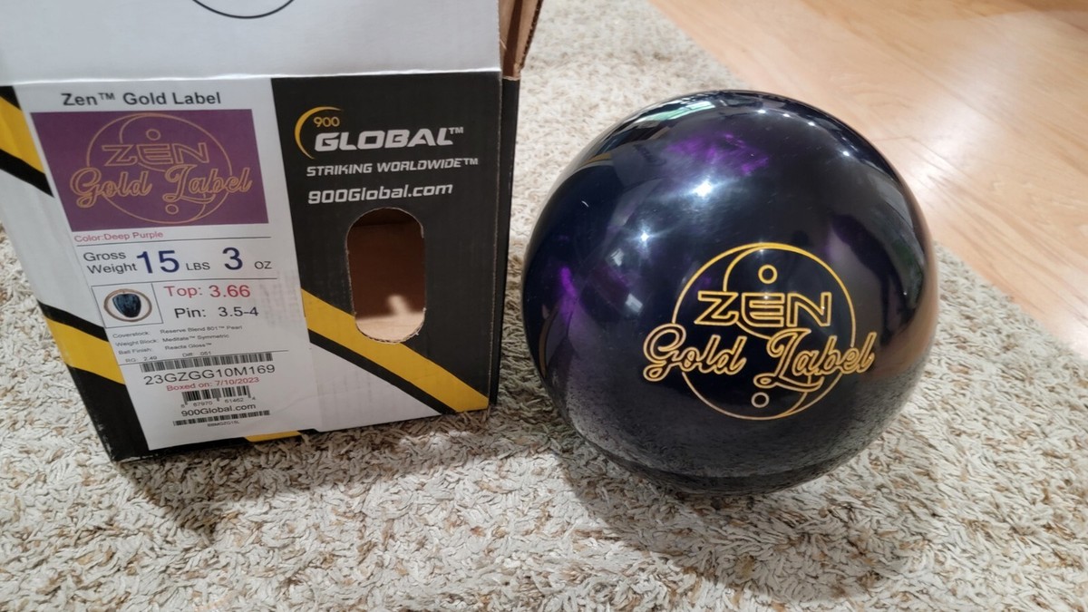 900 Global Zen Gold Label Bowling Ball 1st Quality | 15 Pounds