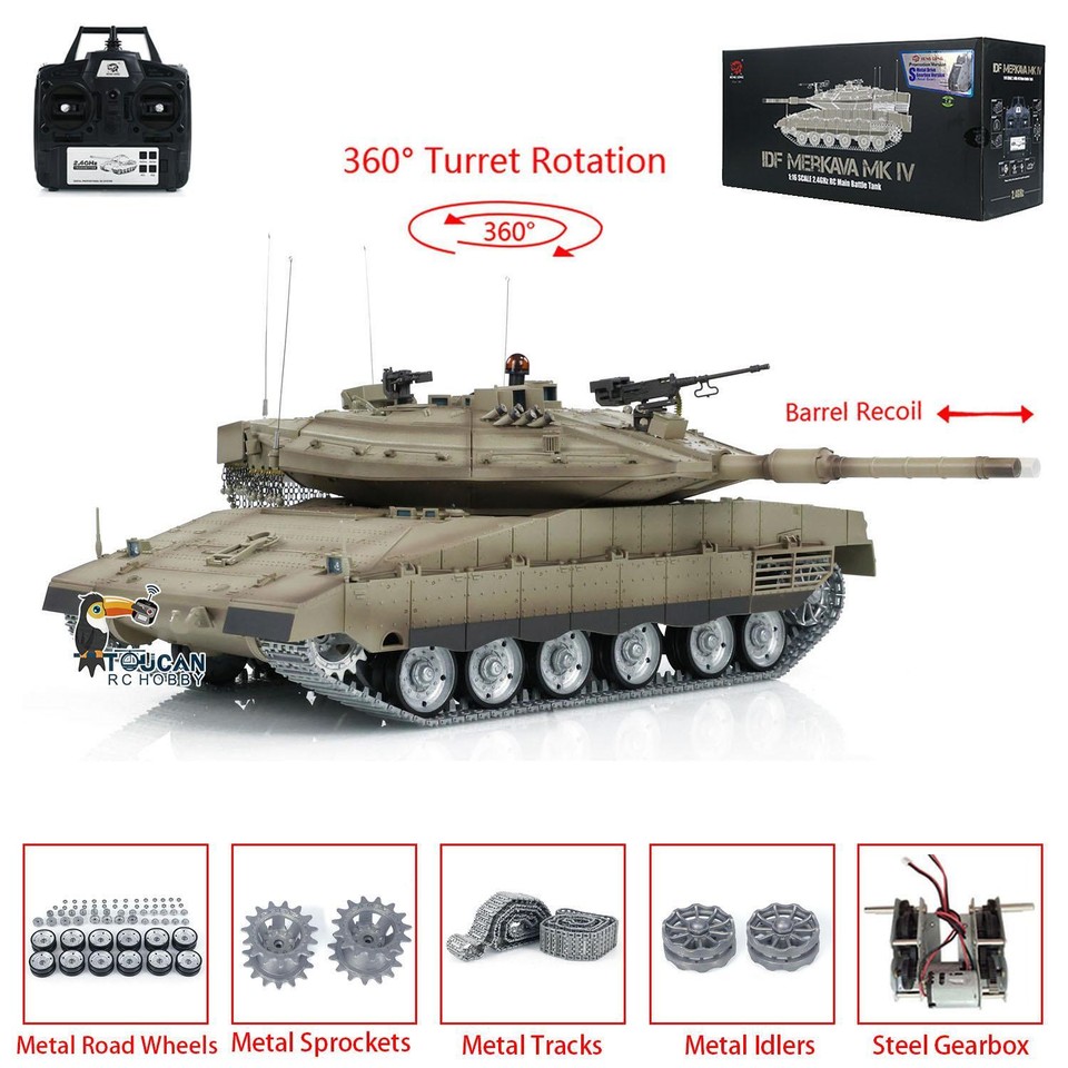 7.0 HengLong 1/16 Plastic 3939 T72 RC IR BB Battle Tank RTR W