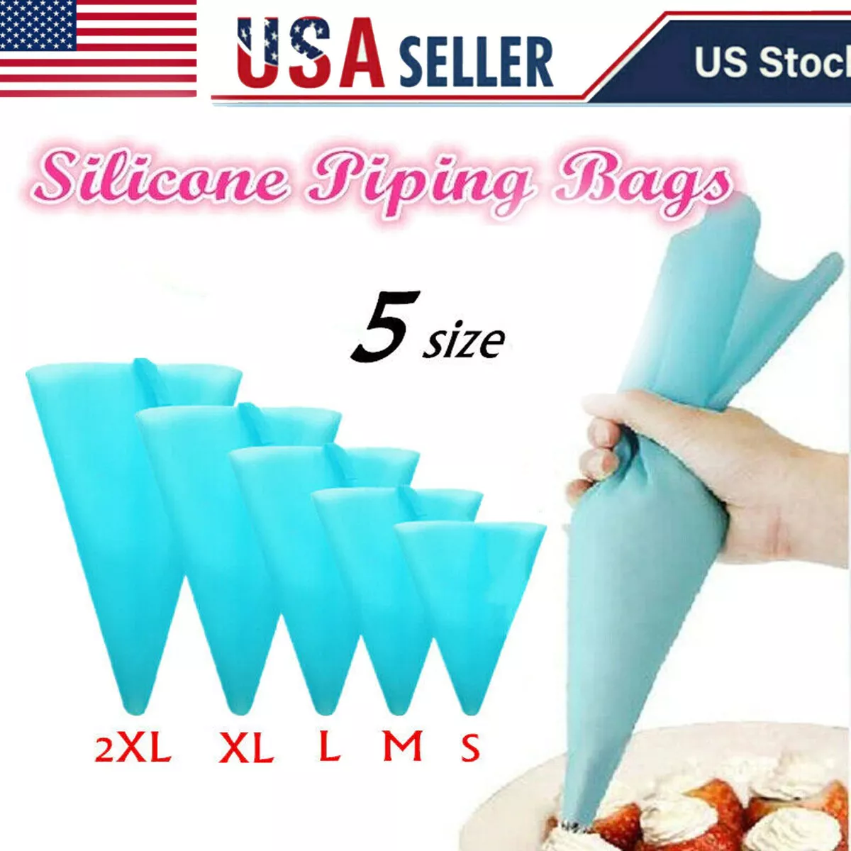 Amazon.com: Piping Bag and Tips Cake Decorating Kit Baking Supplies,12 Pcs  Frosting Piping Kit with Cupcake Icing Tips and Pastry Bag for Baking  Decorating Cake: Home & Kitchen