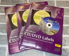CD / DVD Labels 90 Ct. Self Adhesive Printer Creations White Avery Ink Jet 8931