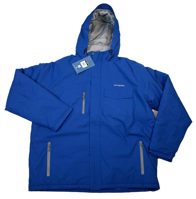 White Sierra Men's Modoc Winter Hooded Insulated Ski Jacket, Blue, XXL