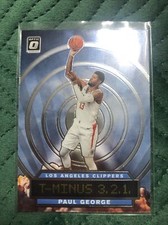 2019-20 Donruss Optic Paul George T Minus 3 2 1 Purple Prizm Card #3 CLIPPERS