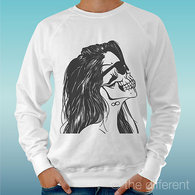 FELPA UOMO LEGGERA SWEATER BIANCO  MI PIACE LA PATATA FUNNY