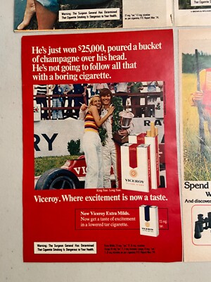 tobacco magazine ads Vintage Lot of 4 Tobacco Magazine Ads from early 70s